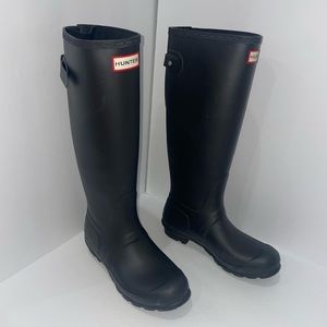 Hunter Rainboots! Tall with adjustable sizing. Worn twice.